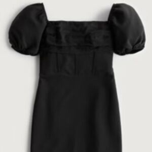 Hollister - Black Women's Puff-Sleeve Corset Bodycon Dress